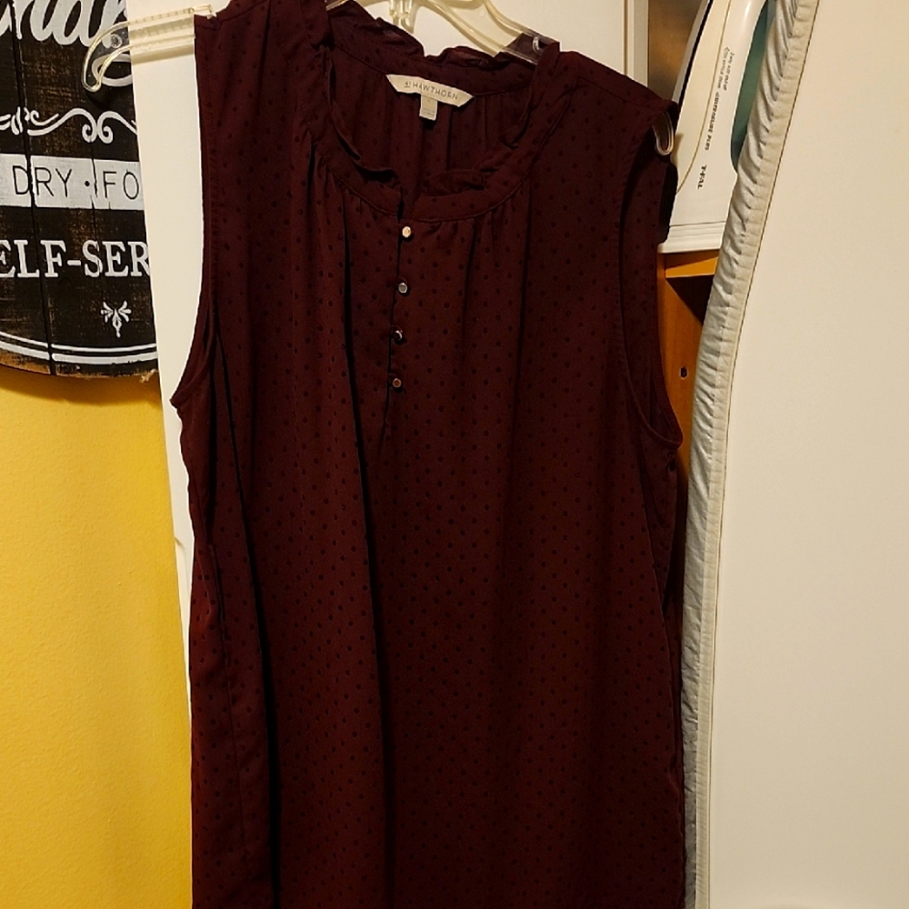41 Hawthorn Sleeveless Dark Purple Blouse